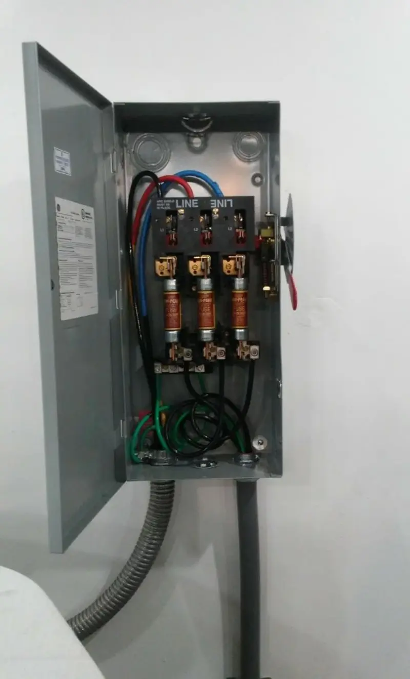 Three-phase disconnect switch installed for Electrical Wiring & Rewiring in Hillsdale